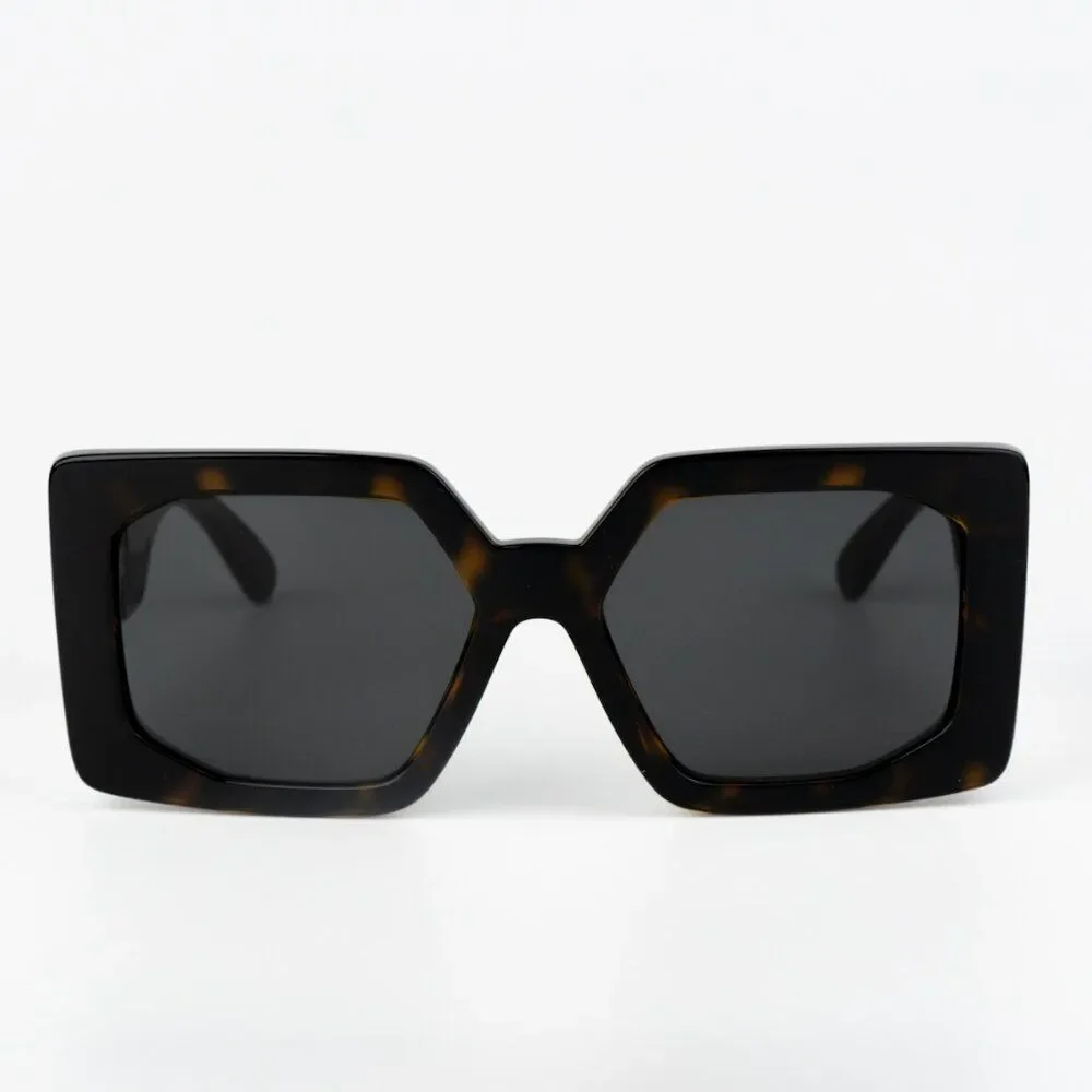 NEW Versace VE4478U 108/87 Havana Dark Grey Square Women Sunglasses